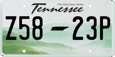 TN license plate Z5823P