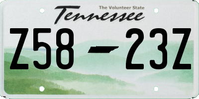 TN license plate Z5823Z