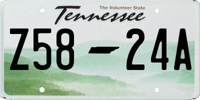 TN license plate Z5824A