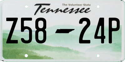 TN license plate Z5824P