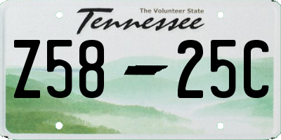 TN license plate Z5825C