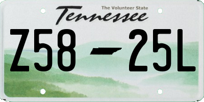 TN license plate Z5825L