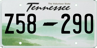 TN license plate Z5829O