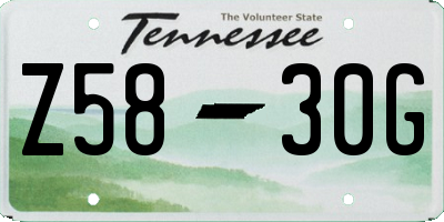 TN license plate Z5830G