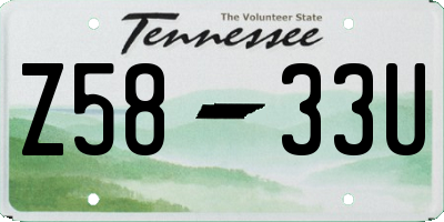 TN license plate Z5833U