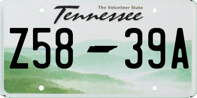 TN license plate Z5839A