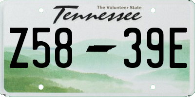 TN license plate Z5839E