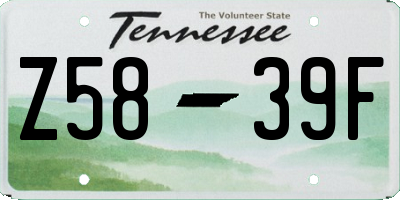 TN license plate Z5839F