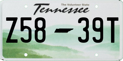 TN license plate Z5839T