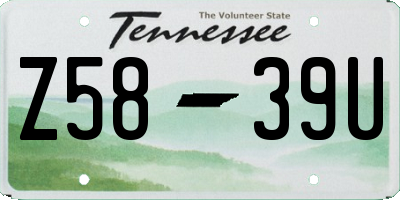 TN license plate Z5839U