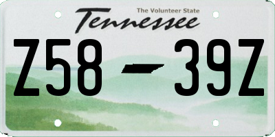 TN license plate Z5839Z