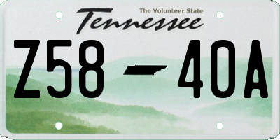 TN license plate Z5840A