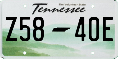 TN license plate Z5840E