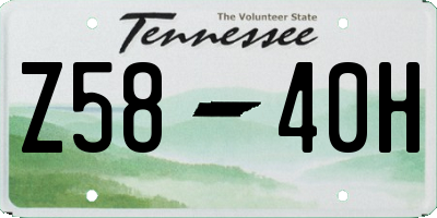 TN license plate Z5840H