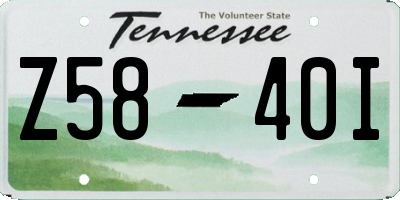 TN license plate Z5840I