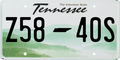 TN license plate Z5840S