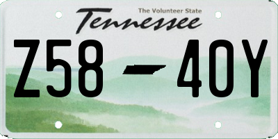 TN license plate Z5840Y