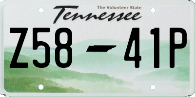 TN license plate Z5841P
