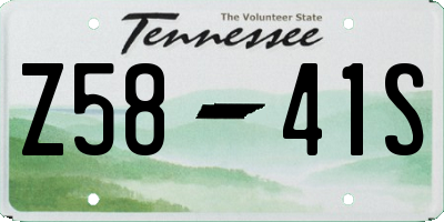 TN license plate Z5841S