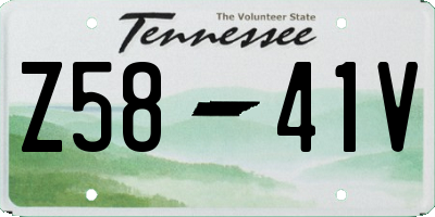 TN license plate Z5841V