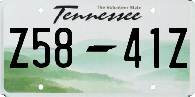 TN license plate Z5841Z