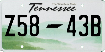 TN license plate Z5843B