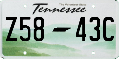 TN license plate Z5843C