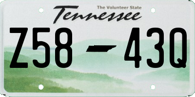 TN license plate Z5843Q