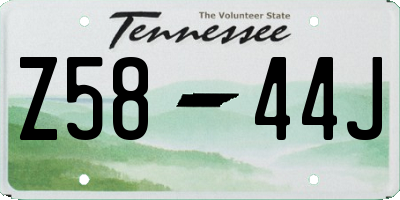 TN license plate Z5844J