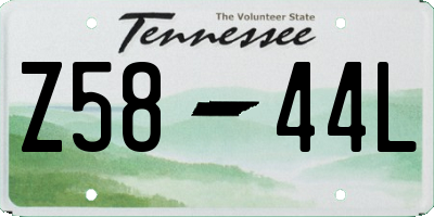 TN license plate Z5844L