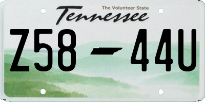 TN license plate Z5844U