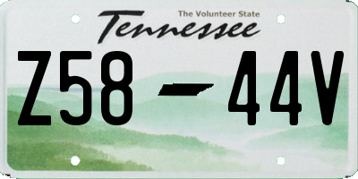 TN license plate Z5844V