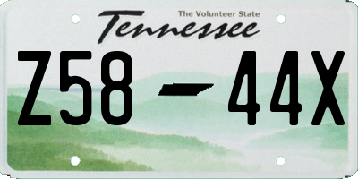 TN license plate Z5844X