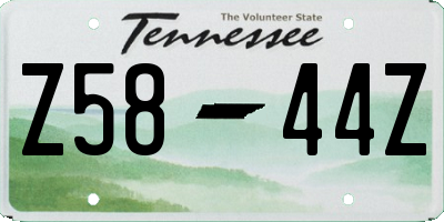 TN license plate Z5844Z