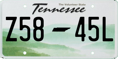 TN license plate Z5845L