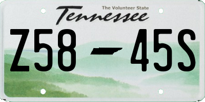 TN license plate Z5845S