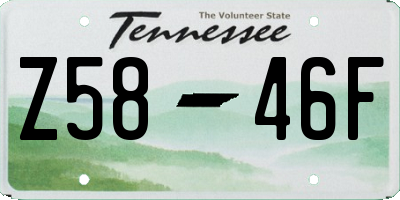 TN license plate Z5846F