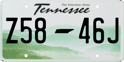 TN license plate Z5846J