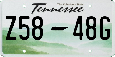 TN license plate Z5848G
