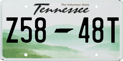 TN license plate Z5848T