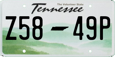 TN license plate Z5849P