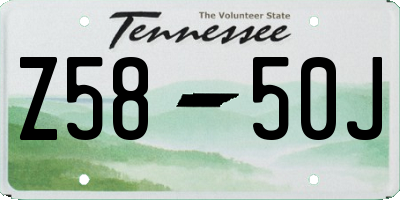TN license plate Z5850J