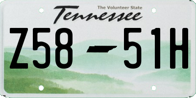 TN license plate Z5851H