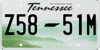 TN license plate Z5851M