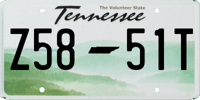 TN license plate Z5851T