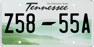 TN license plate Z5855A