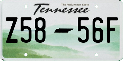 TN license plate Z5856F