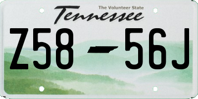 TN license plate Z5856J