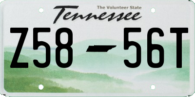 TN license plate Z5856T