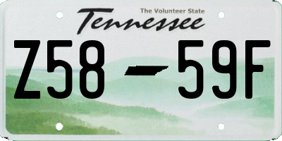 TN license plate Z5859F
